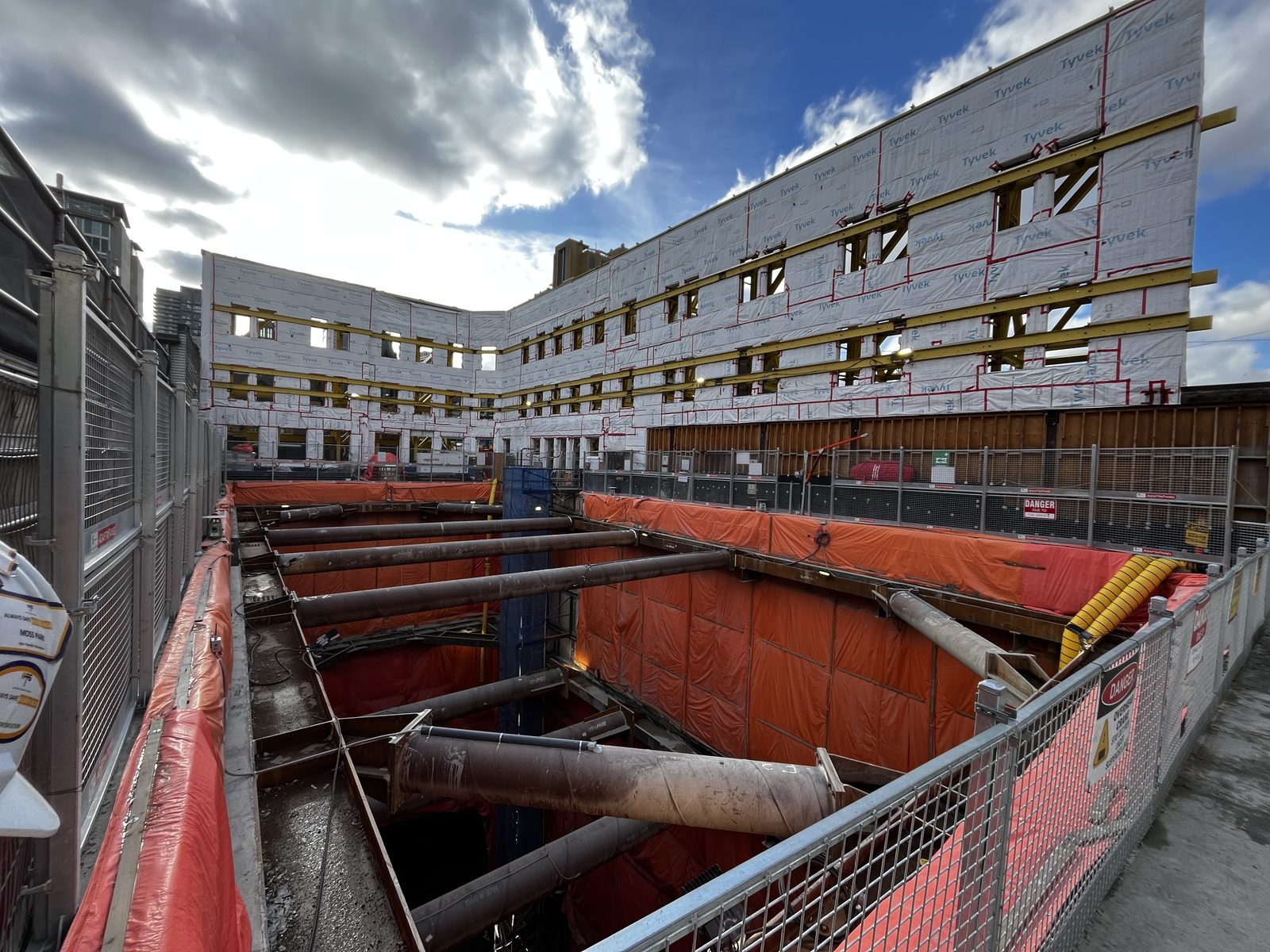 The north shaft from the davit walkway during my field review, December 2024